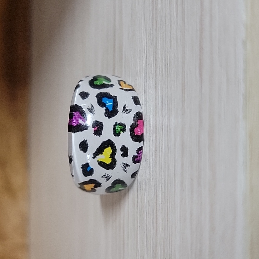 Last One Rainbow Cheetah Ring, Metal Free